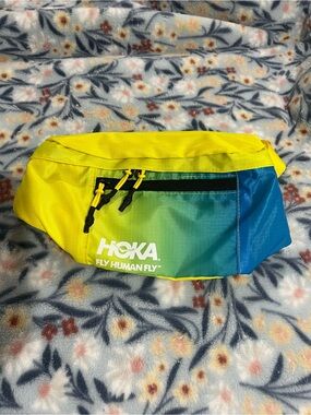 Hoka Colorblock Waist Pack in Yellow, Green, Blue